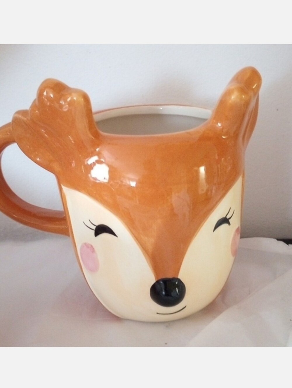 💚3/$30 Modern Gourmet Foods 3D Ceramic Woodland Deer Coffee Mug